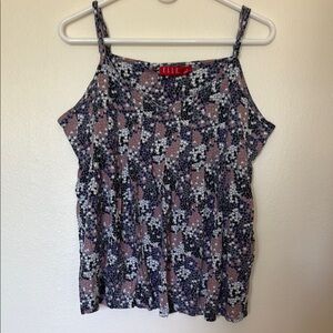 Elle Women's Hearts Print Top - Purple and Pink